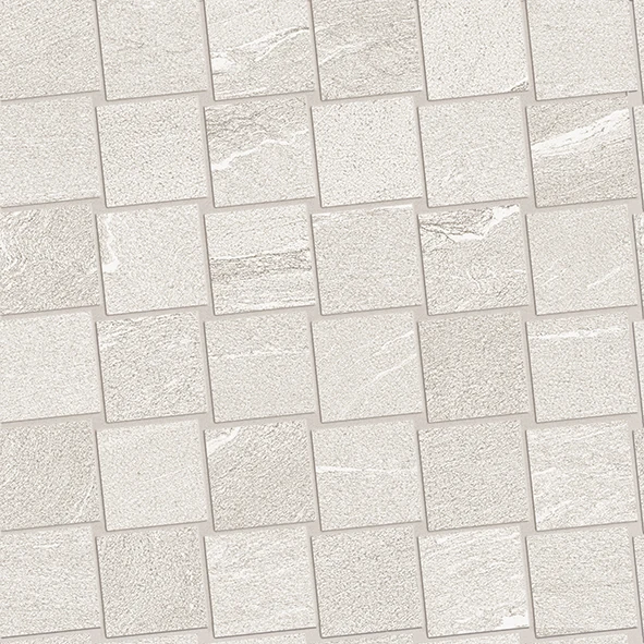Ergon Stone Talk Mosaico Dado Martellata White Naturale 30x30 см