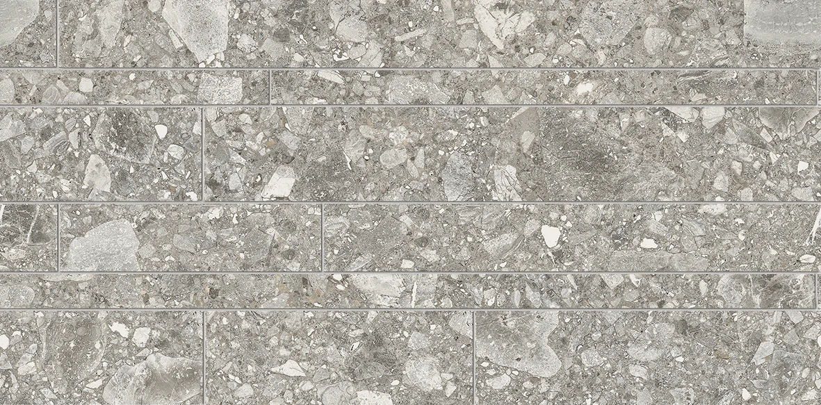 Ergon Lombarda Listelli Sfalsati Grigio Naturale 30x60 см