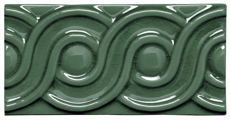 Бордюр MODERNISTA RELIEVE CLASICO C/C VERDE OSCURO (ADMO4081) 7.5x15 от ADEX (Испания)
