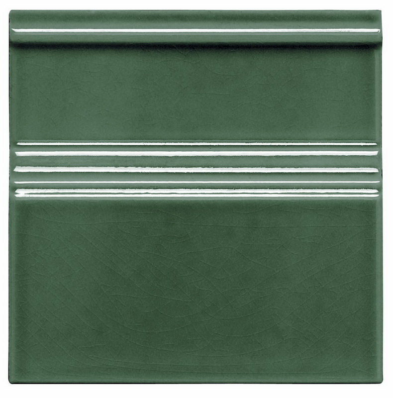 Спецэлемент MODERNISTA ПЛИНТУС RODAPIE CLASICO C/C VERDE OSCURO (ADMO5205) 15x15 от ADEX (Испания)