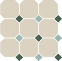 Керамогранит 4416 OCT18+13-B White OCTAGON 16/Green 18 + Turquoise 13 Dots 30x30 от TopCer (Португалия)
