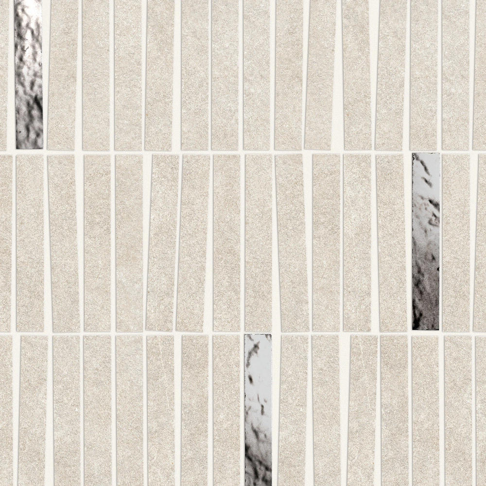 Мозаика Boost Mineral White Mosaico Domino Lux 35×29.2