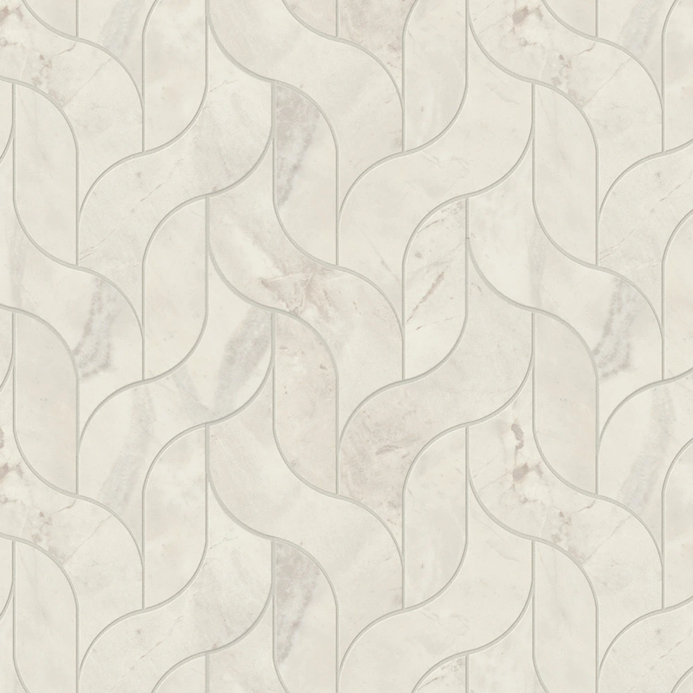 Мозаика Marvel X Calacatta Perla Mosaico Waterfall Lappato 30.5×27.7