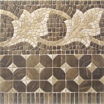 Бордюр Cenefa Midas Marron 43.5x43.5 от Vives Ceramica (Испания)