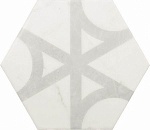 Напольная плитка CARRARA HEXAGON FLOW 23103 17.5x20  Equipe Ceramicas