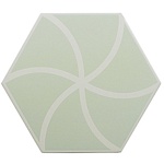 Керамогранит FANCY WAVES MINT (127013) 20x23 от DNA Tiles (Испания)