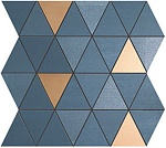 Мозаика MEK Blue Mosaico Diamond Gold Wall (9MDU) 30.5x30.5 от Atlas Concorde (Италия)