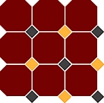 Керамогранит 4420 OCT14+21-A Brick Red OCTAGON 20/Black 14 + Ochre Yellow 21 Dots 30x30 от TopCer (Португалия)