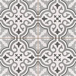 Напольная плитка  HYDRAULIC GRACE SILVER (HYD_GRC_SL) 45x45 от Kerlife Ceramicas (Испания)