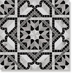 Керамогранит Via Appia Cilena Negro 43.5x43.5 от Vives Ceramica (Испания)