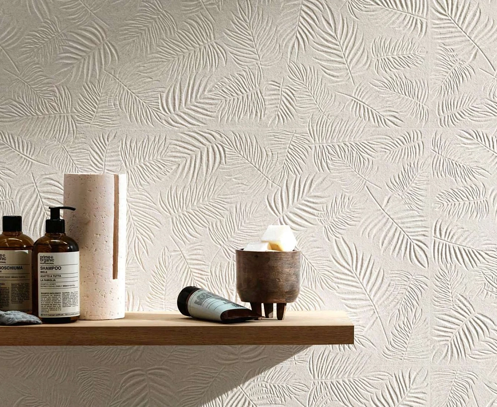 3D Wall Carve | Leaf White