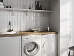Настенная плитка Chevron White Left Matt 5.2x18.6 Equipe Ceramicas-12
