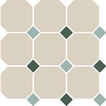 Керамогранит 4416 OCT13+18-A White OCTAGON 16/Turquoise 13 + Green 18 Dots 30x30 от TopCer (Португалия)