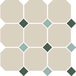 Керамогранит 4416 OCT18+13-B White OCTAGON 16/Green 18 + Turquoise 13 Dots 30x30 от TopCer (Португалия)