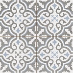 Напольная плитка  HYDRAULIC GRACE OCEAN (HYD_GRC_OC) 45x45 от Kerlife Ceramicas (Испания)