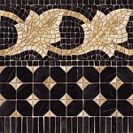 Бордюр Cenefa Midas Negro 43.5x43.5 от Vives Ceramica (Испания)-2