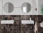Настенная плитка ENAMEL SQUARE CHARCOAL (123076) 12.5x12.5 от DNA Tiles (Испания)-5
