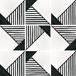 Керамогранит CAPRICE ORIGAMI B&W 20x20 Equipe Ceramicas