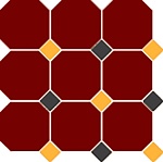 Керамогранит 4420 OCT21+14-B Brick Red OCTAGON 20/Ochre Yellow 21 + Black 14 Dots 30x30 от TopCer (Португалия)