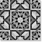 Керамогранит Via Appia Cilena Negro 43.5x43.5 от Vives Ceramica (Испания)-2