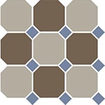 Керамогранит 4401+29 OCT11-A Beige 01 Coffe Brown 29 OCTAGON/Blue Cobalt 11 Dots 30x30 от TopCer (Португалия)