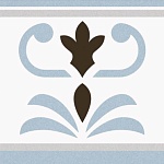 Декор 1900 Valvanera-2 celeste 20x20 от Vives Ceramica (Испания)