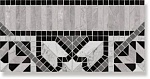 Декор Via Appia Cen. Samos Negro 21.7x43.5 от Vives Ceramica (Испания)