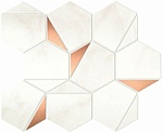 Мозаика Marvel Shine Calacatta Delicato Gold Hex Shiny (A4WT) 25.1x29 от Atlas Concorde (Италия)