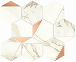 Мозаика Marvel Shine Calacatta Imperiale Gold Hex Shiny (A4WW) 25.1x29 от Atlas Concorde (Италия)