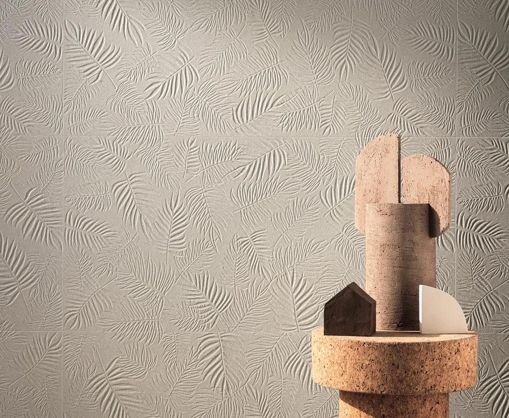 3D Wall Carve | Leaf - Ivory