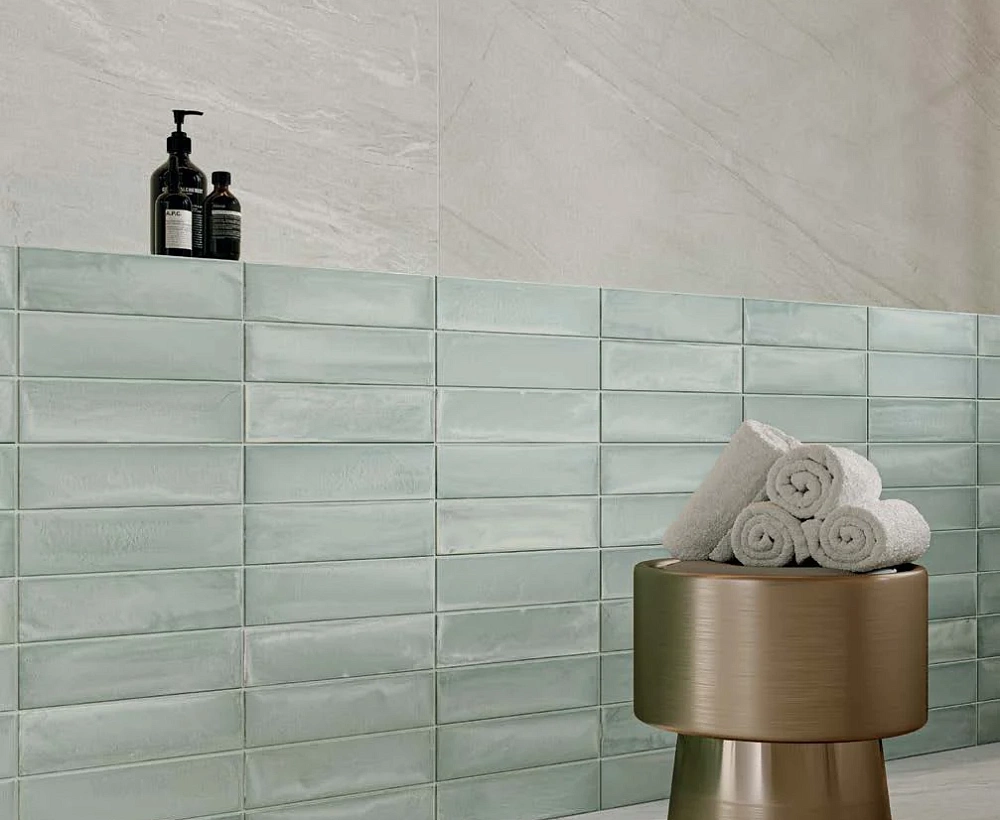 Forte dei Marmi Rock | Tiffany White - Acqua Brick Madreperla