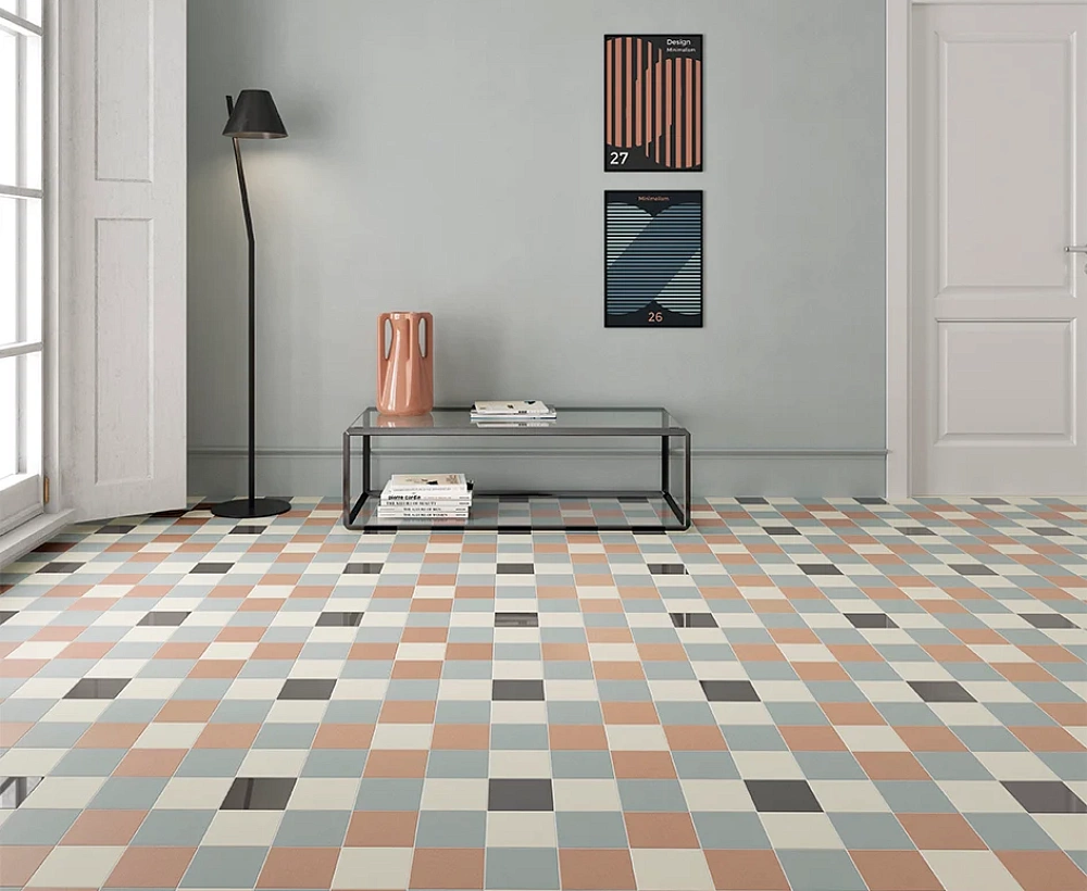 Bits | Tundra Square Matt - Storm Square Gloss - Cider Square Matt - Scuba Blue Square Matt