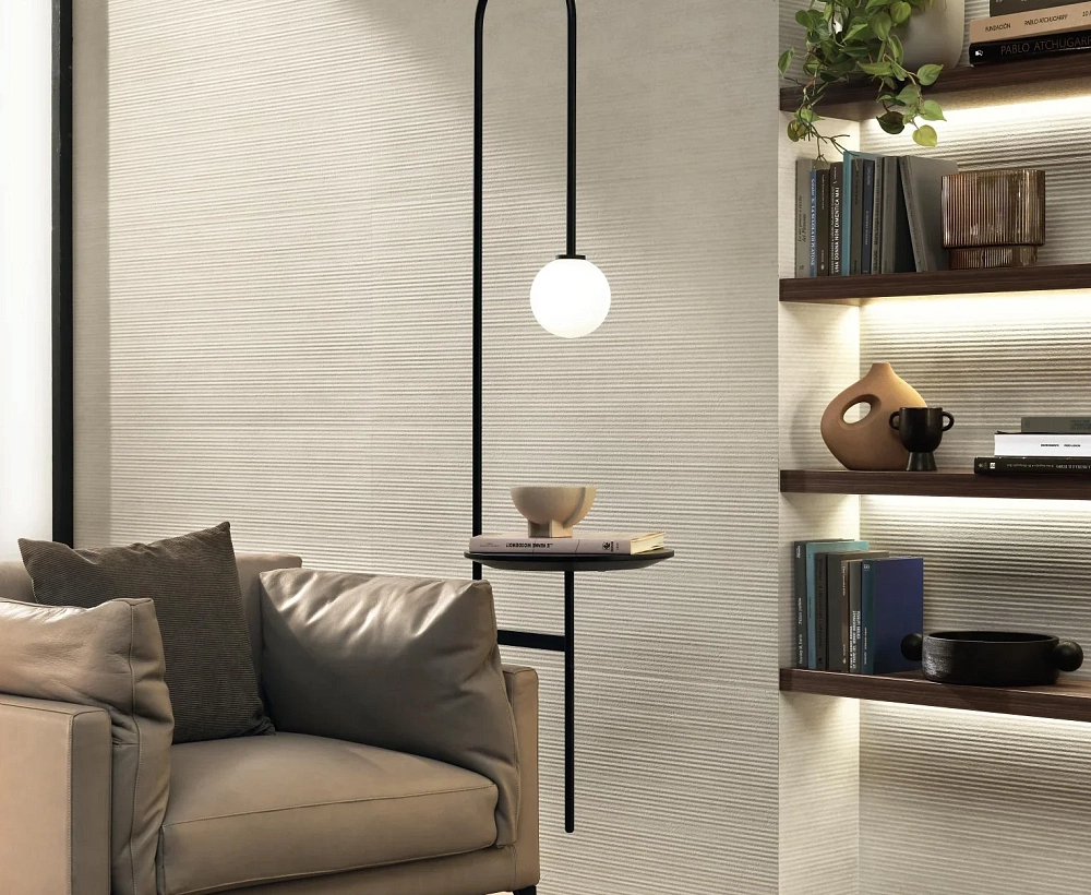 Marvel 3D | Travertine White - Crease