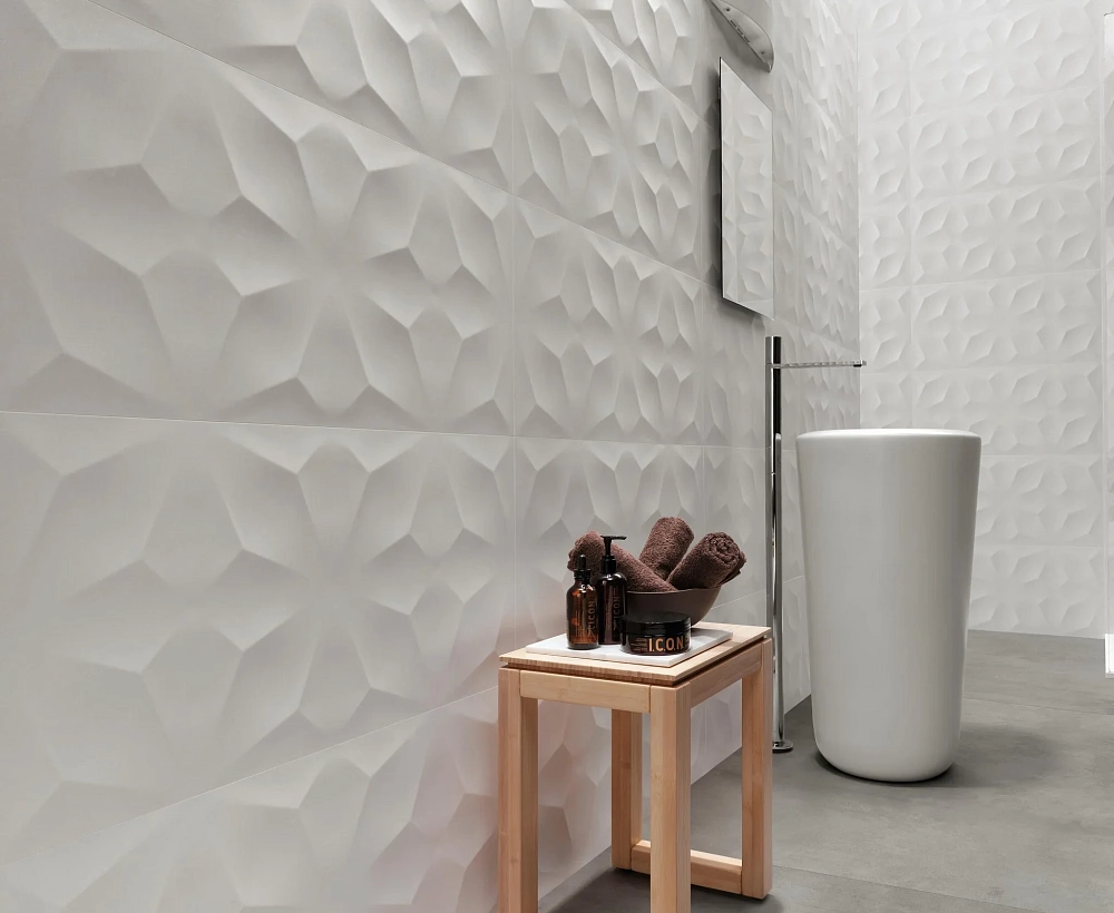 3D Wall Design | Diamond White