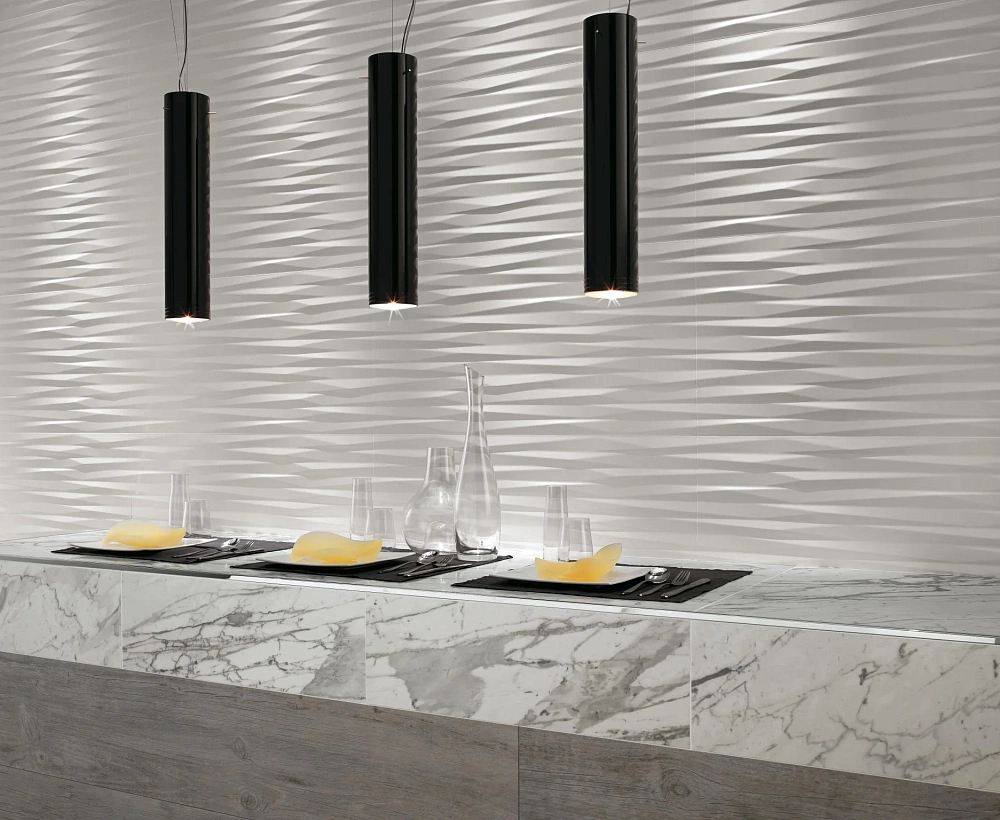3D Wall Design | White - Blade